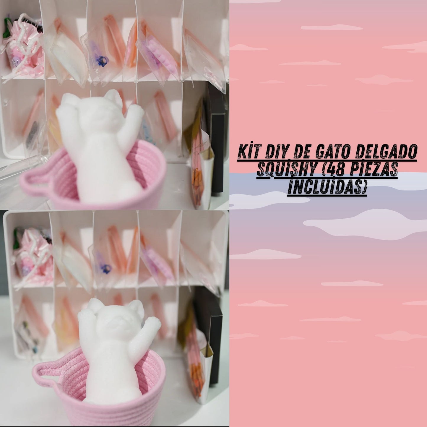 Kit Antiestrés – Gato Delgado & Gato Gordito DIY