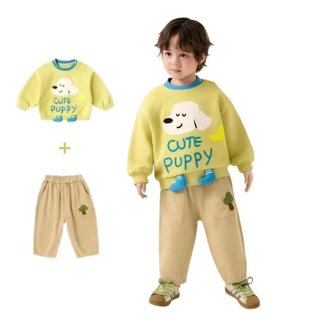 Conjunto Infantil "Little Mascot" con Relieve 3D (1-5 años)