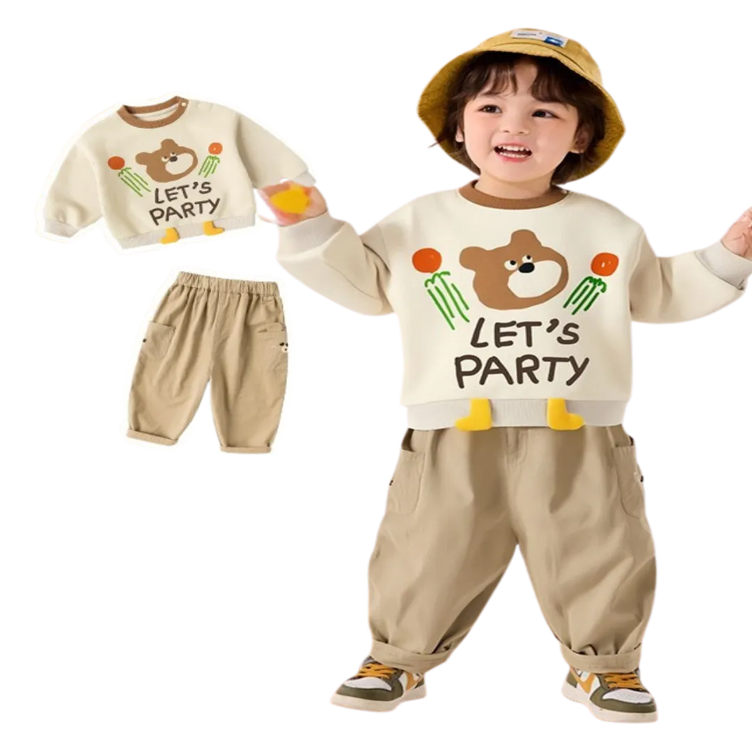 Conjunto Infantil Bear & Cargo (Crema y Camel) - 1 a 5 años